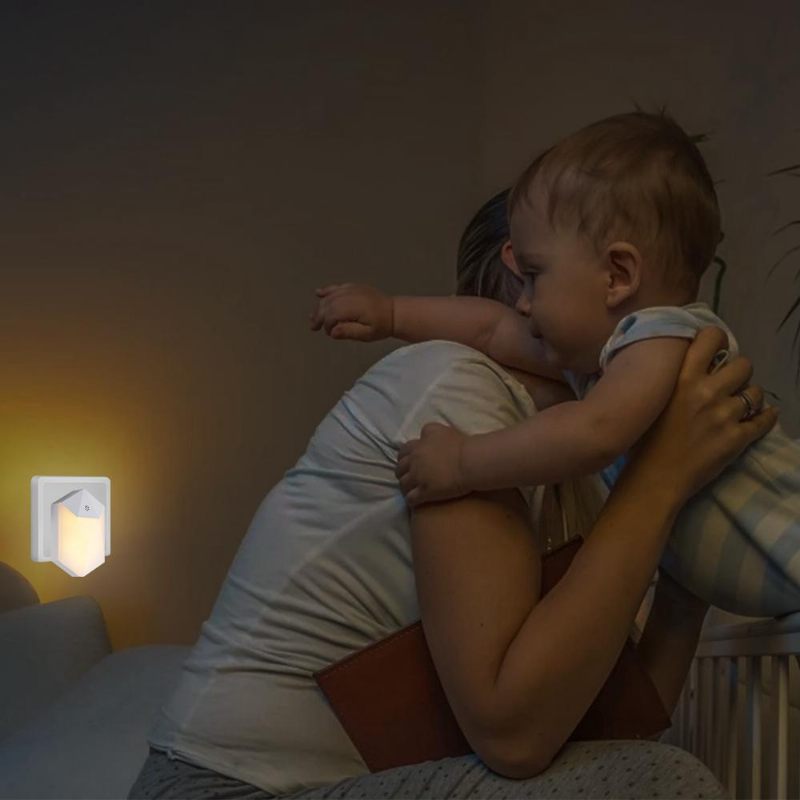 0.5 W Led Noćna Zidna Svjetiljka Sa Senzorom Svjetla Za Dječju Spavaću Sobu Ac100-240v