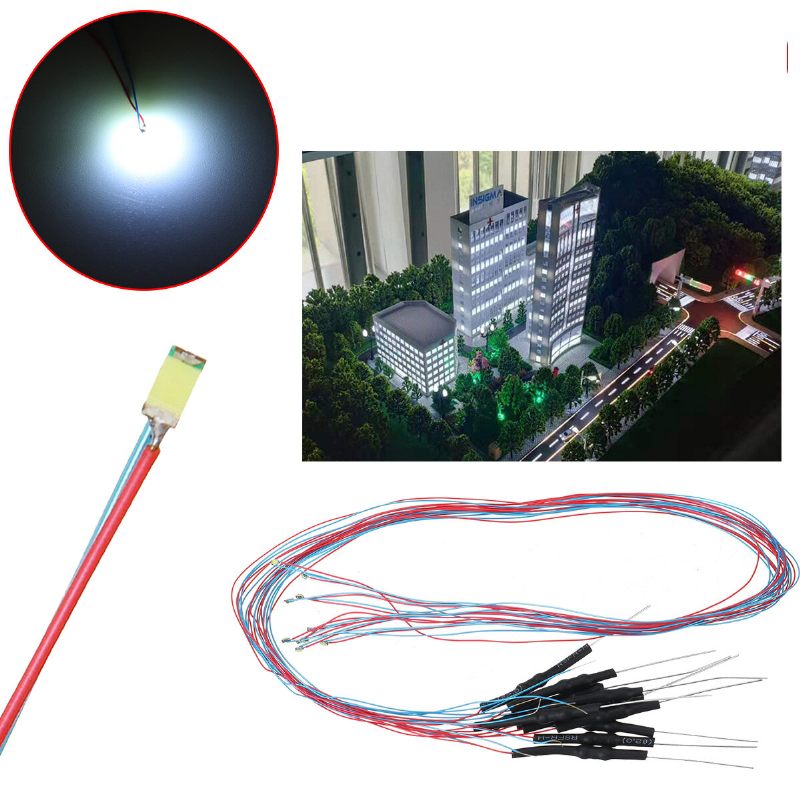 10pcs 30cm 0805/1206/0603/0402 Prethodno Zalemljena Mikro Led Svjetiljka S Otporom Za Pješčani Stolni Model 12v