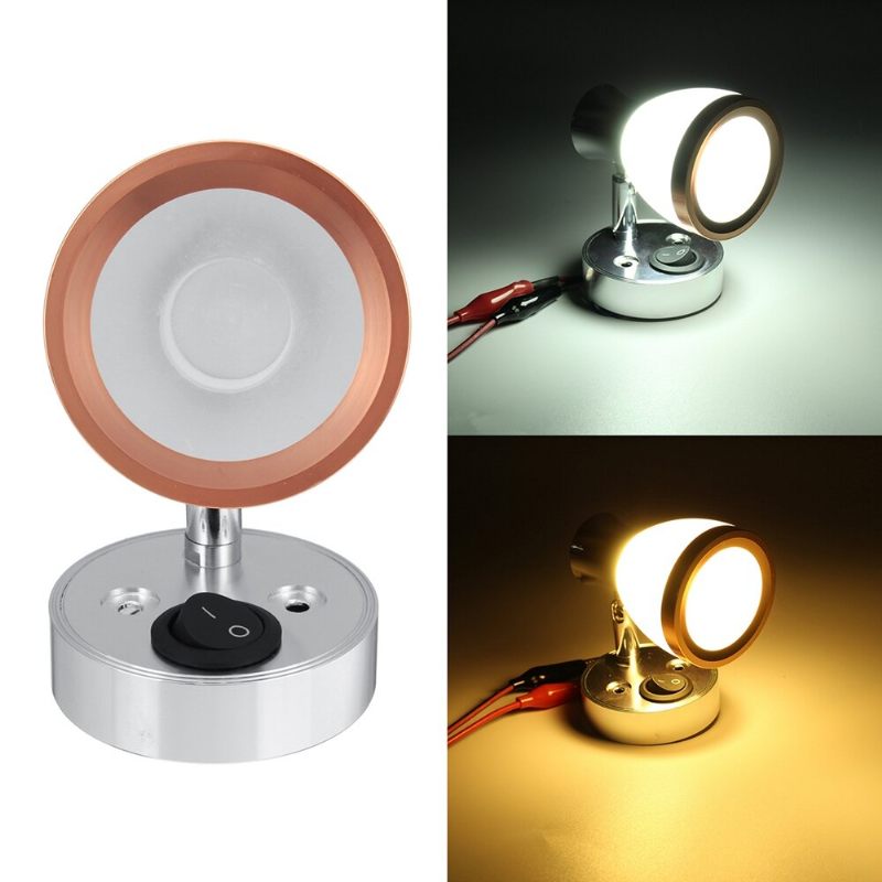 12v 3w Led Unutarnje Matirano Staklo Led Mini Spot Light Noćna Svjetiljka Za Čitanje Za Ormarić Za Karavan