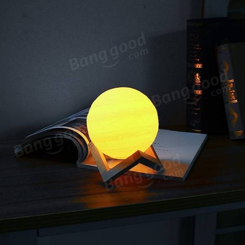 13cm 3d Jupiter Svjetiljka Usb Punjiva Led Noćna Lampa S Promjenjivom Bojom Na Dodir Dc5v