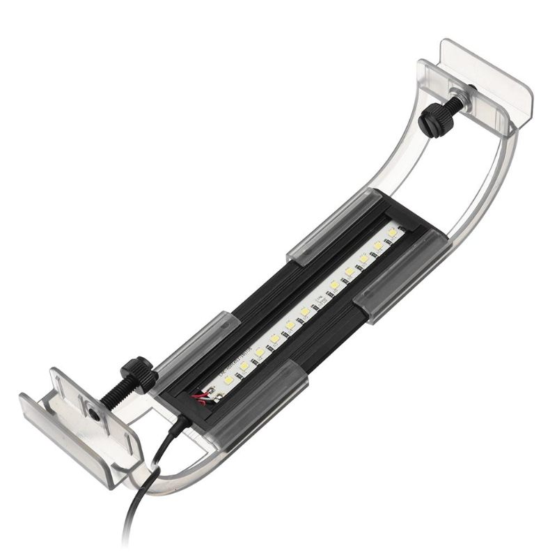 2w 13 cm Podesiva 2835 Led Super Tanka Svjetiljka Za Akvarijske Ribice Crna