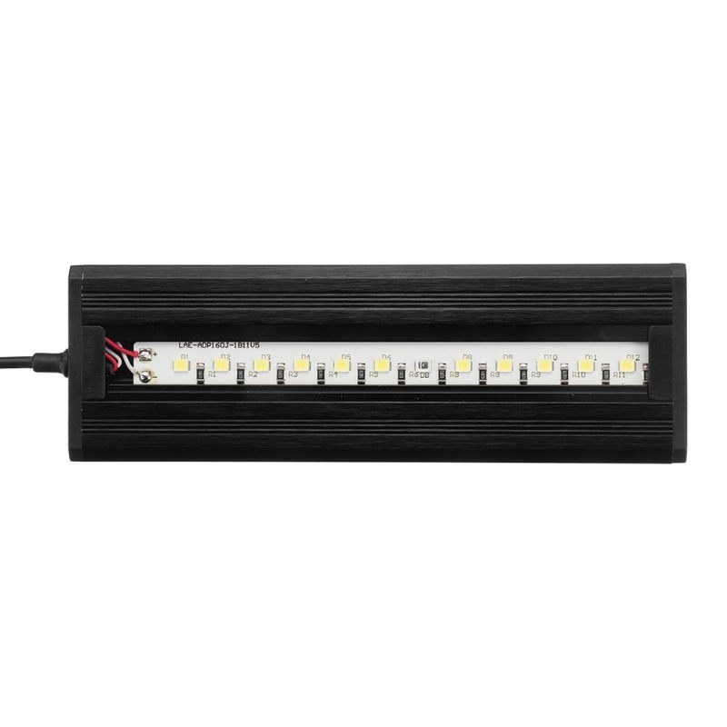 2w 13 cm Podesiva 2835 Led Super Tanka Svjetiljka Za Akvarijske Ribice Crna