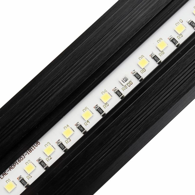 2w 13 cm Podesiva 2835 Led Super Tanka Svjetiljka Za Akvarijske Ribice Crna