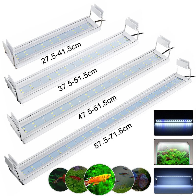 3/5/7/9w 220v Američka Utičnica Fish Tank Lampa Led Štedna Energija Plavo+bijelo Svjetlo Linijski Prekidač