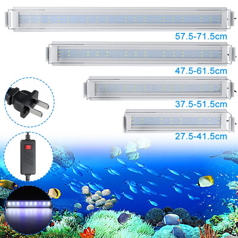 3/5/7/9w 220v Američka Utičnica Fish Tank Lampa Led Štedna Energija Plavo+bijelo Svjetlo Linijski Prekidač