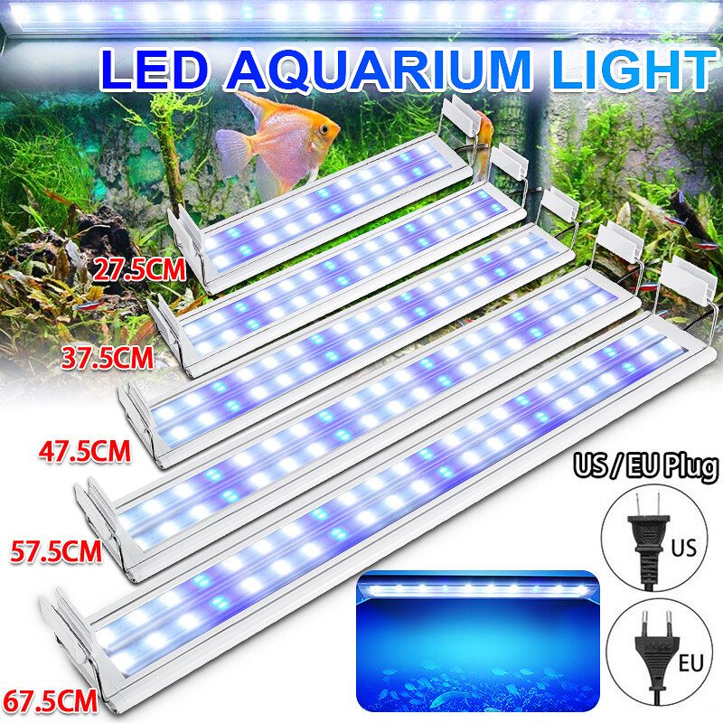 3/5/7/9w 220v Američka Utičnica Fish Tank Lampa Led Štedna Energija Plavo+bijelo Svjetlo Linijski Prekidač