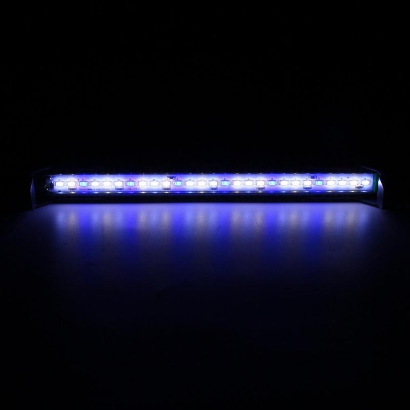 30 cm 27 Led Svjetlo Za Akvarij S Ribicama Bijelo Plava Svjetiljka S Kopčom Na Vodootpornoj Traci Ac110-240v