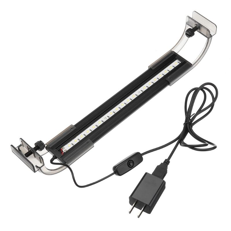 3.5 W 25 cm Podesiva 2835 Led Super Tanka Svjetiljka Za Akvarijske Ribice Crna