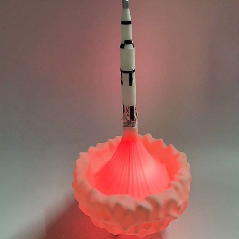 3d Ispis 16 Boja Saturn Raketna Svjetiljka Usb Led Noćno Svjetlo Za Djecu S Prigušivanjem Kontrola Na Dodir + Daljinski Upravljač