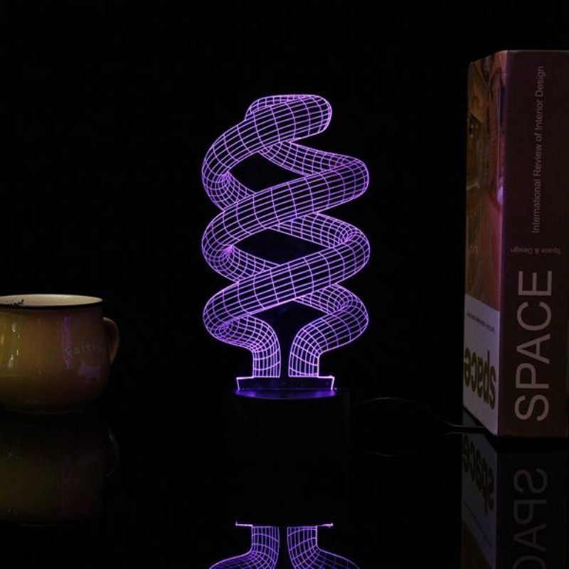 3d Tornado Illusion Led Stolna Svjetiljka Usb 7 Noćna Koja Mijenja Boje