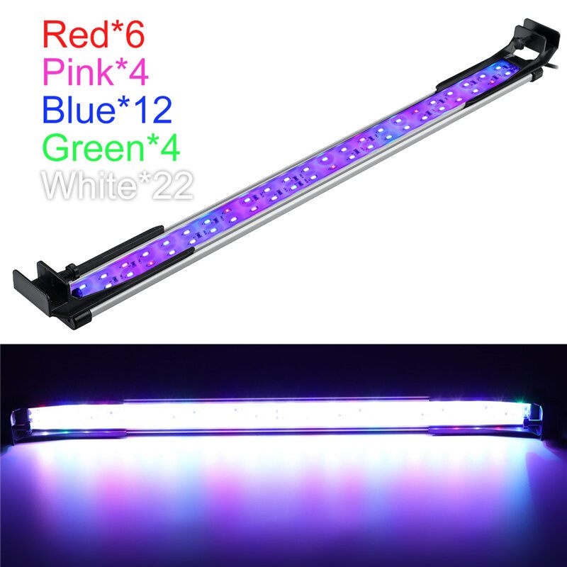 52cm 48led Svjetiljka Za Akvarijske Ribice Dvostruka Za Odvodnju Vodene Trave Jake Svjetlosti