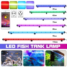 57-112cm Grb Svjetlo Za Akvarij Led Vodootporno App Control Fish Tank Podvodna Lampa Za Ribe Dekorativna Rasvjeta Za Akvarije Za Biljke
