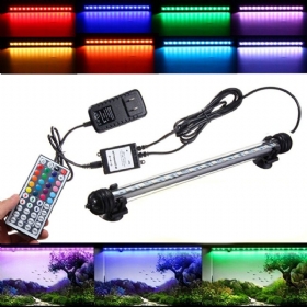 Ac110-240v 18cm 5050 2.9 W Rgb Led Svjetlo Za Akvarijske Ribice Podvodna Svjetiljka S Promjenom Boje + 44 Tipke Daljinski Upravljač