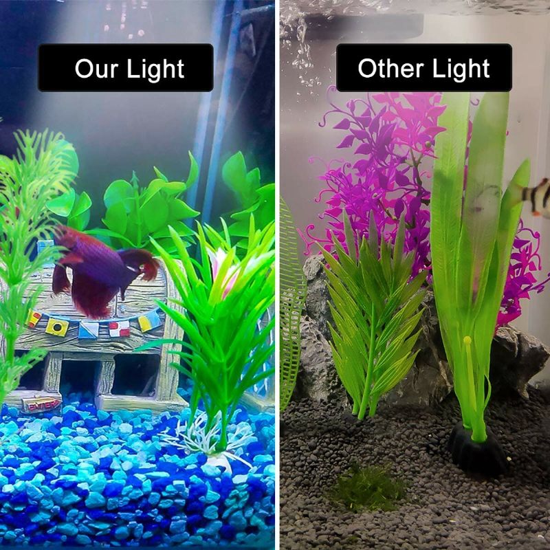 Aquarium Fish Tank Eu Utikač Led Svjetlo Iznad Glave Plava+bijela Svjetiljka Biljke Mjesečevo Osvjetljenje