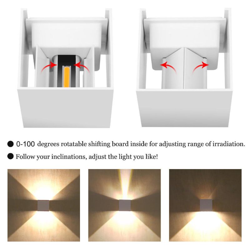 Dx-ct1 Ac 220v Vodootporna 7w Aluminijska Kocka Cob Led Svjetiljka Za Zidnu Svjetiljku Moderna Kućna Rasvjeta