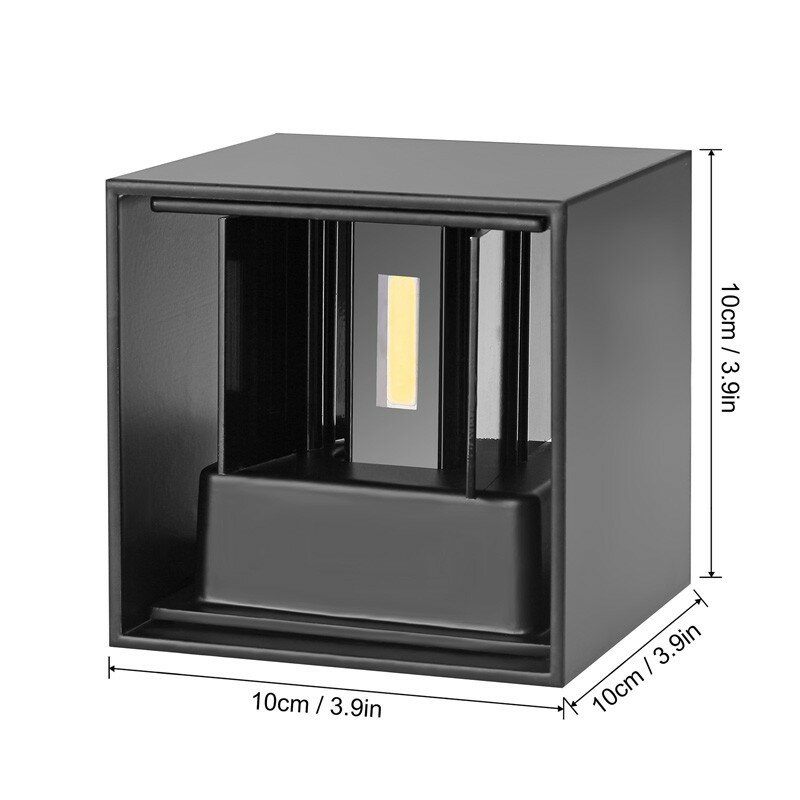 Dx-ct1 Ac 220v Vodootporna 7w Aluminijska Kocka Cob Led Svjetiljka Za Zidnu Svjetiljku Moderna Kućna Rasvjeta