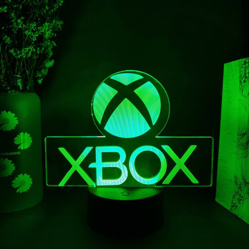 Ikona Igre Xbox 3d Lampa Za Iluzije Igraća Soba Postavljanje Radne Površine Led Senzorska Svjetla Koja Mijenjaju Boju Pozadinsko Osvjetljenje Računala Dekoracija Sobe