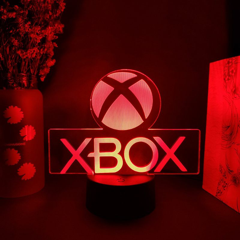 Ikona Igre Xbox 3d Lampa Za Iluzije Igraća Soba Postavljanje Radne Površine Led Senzorska Svjetla Koja Mijenjaju Boju Pozadinsko Osvjetljenje Računala Dekoracija Sobe