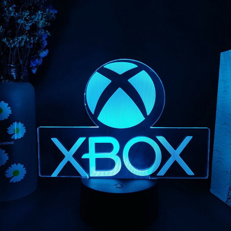 Ikona Igre Xbox 3d Lampa Za Iluzije Igraća Soba Postavljanje Radne Površine Led Senzorska Svjetla Koja Mijenjaju Boju Pozadinsko Osvjetljenje Računala Dekoracija Sobe