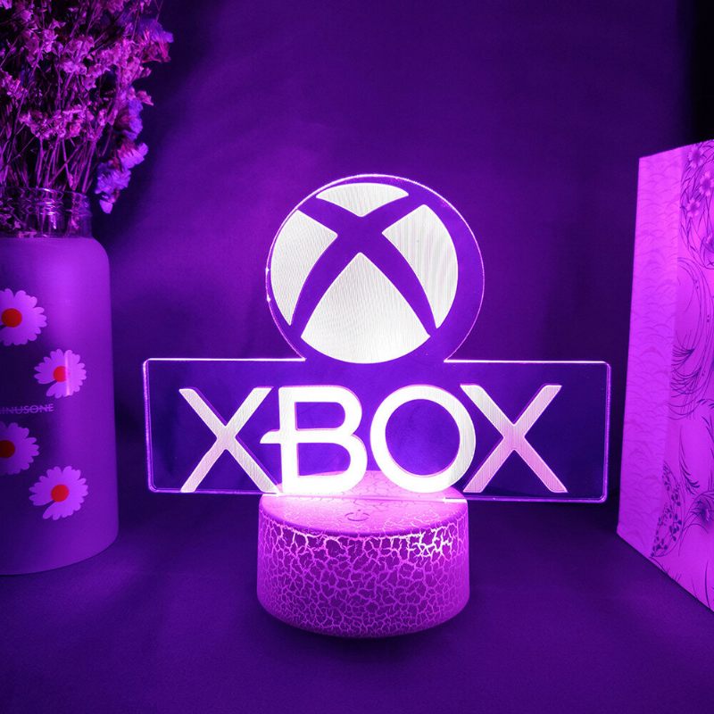 Ikona Igre Xbox 3d Lampa Za Iluzije Igraća Soba Postavljanje Radne Površine Led Senzorska Svjetla Koja Mijenjaju Boju Pozadinsko Osvjetljenje Računala Dekoracija Sobe