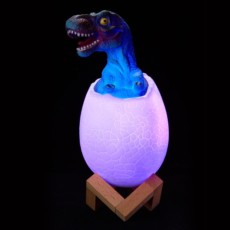 Kl-02 Dekorativno 3d Jaje Tiranosaurusa Pametna Noćna Svjetiljka 16 Boja Daljinski Upravljač S Prekidačem Na Dodir Led Za Božićni Dar