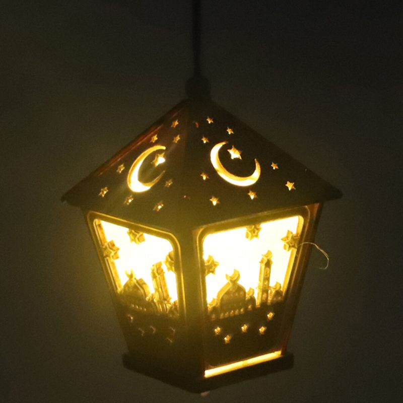 Led Diy Kućna Drvena Lampa Festivalska Ukrasna Noćna Eid Mubarak Ramadan