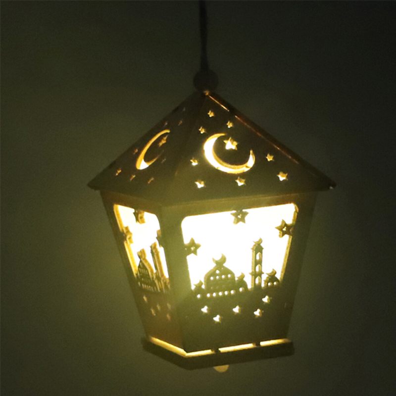 Led Diy Kućna Drvena Lampa Festivalska Ukrasna Noćna Eid Mubarak Ramadan