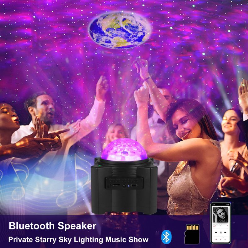 Led Galaxy Projektor Nebula Noćno Svjetlo Mood Light Lampa S Daljinskim Upravljačem S Bluetooth Zvučnikom Za Djecu I Odrasle Dekoracija Spavaće Sobe/zabave/kućnog Ambijenta