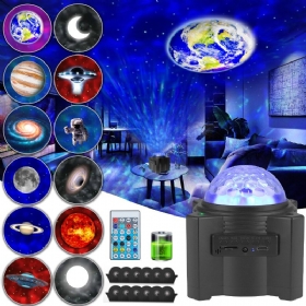 Led Galaxy Projektor Nebula Noćno Svjetlo Mood Light Lampa S Daljinskim Upravljačem S Bluetooth Zvučnikom Za Djecu I Odrasle Dekoracija Spavaće Sobe/zabave/kućnog Ambijenta