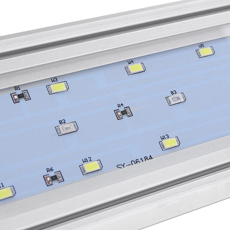 Led Rasvjeta Za Akvarij S Mogućnošću Prigušivanja I Mjerača Vremena Napa Za Svjetiljku Osvjetljenje Akvarija S Produljivim Držačima Za Rast Biljaka U Akvariju Od 30 cm 3 Moda Svjetla Bijelo + Plavo + Crveno Led 5730smd