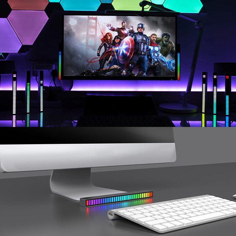 Led Svjetlo Za Unutarnje Atmosfersko Rgb Led S Trakom S Usb Bežičnim Daljinskim Upravljačem Za Glazbu S 8 Načina Rada Za Uređenje Doma