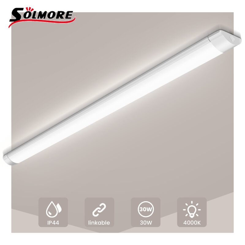 Solmore 60/120cm Led Cijevna Svjetiljka Fluorescentna Stropno Svjetlo Za Kućni Ured 4000k S Mogućnošću Povezivanja