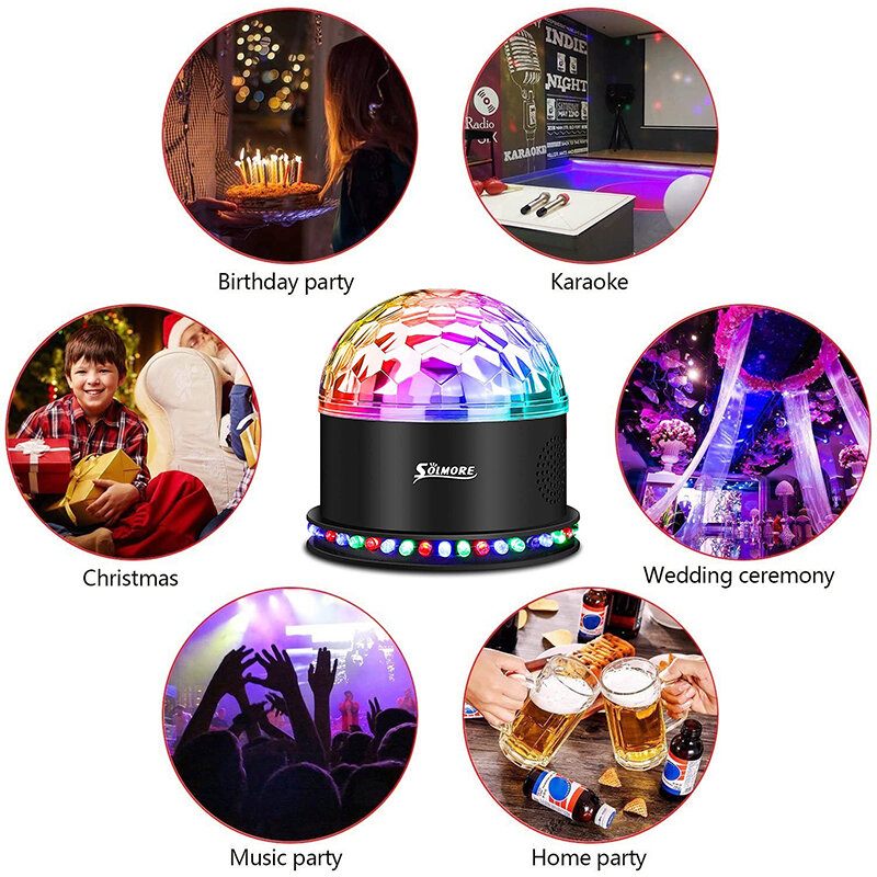 Solmore Dome Crystal Magic Ball Bluetooth Daljinski Upravljač Za Pozornicu