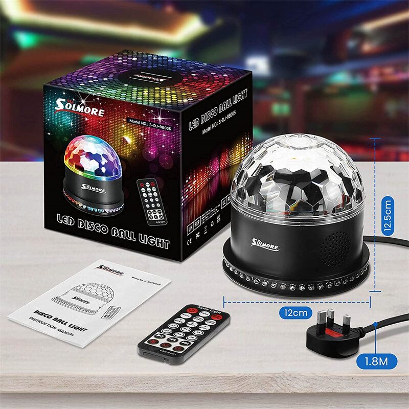 Solmore Dome Crystal Magic Ball Bluetooth Daljinski Upravljač Za Pozornicu