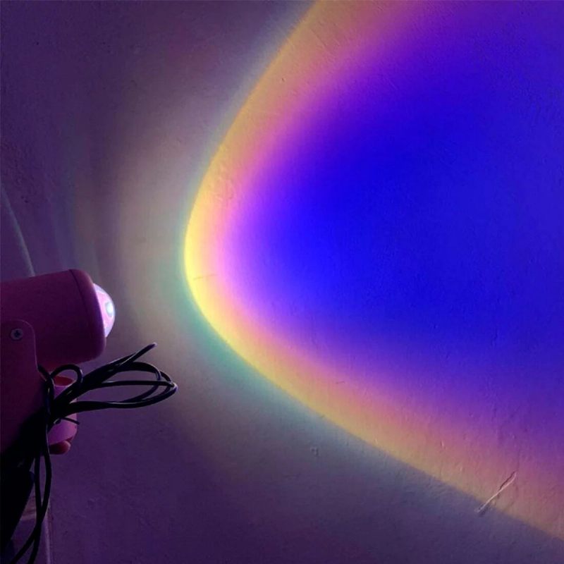 Usb Lampa Za Projekciju Zalaska Sunca Estetska Stolna Svjetiljka Led Noćno Svjetlo Protiv Odsjaja Romantično Vizualno Iskustvo Rainbow Projektor Moderna Atmosferska Svjetlost Za Kućnu Spavaću Sobu Pozadinska Zidna Dekoracija Za Kafić