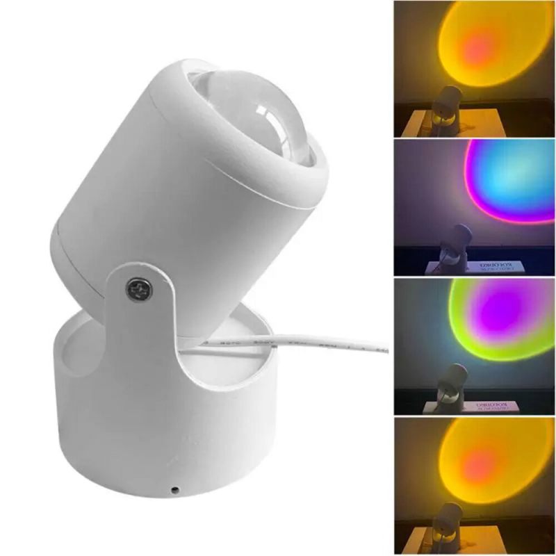 Usb Lampa Za Projekciju Zalaska Sunca Estetska Stolna Svjetiljka Led Noćno Svjetlo Protiv Odsjaja Romantično Vizualno Iskustvo Rainbow Projektor Moderna Atmosferska Svjetlost Za Kućnu Spavaću Sobu Pozadinska Zidna Dekoracija Za Kafić