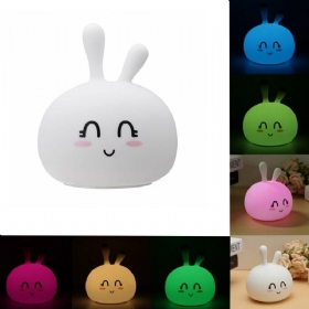 Usb Rgb Punjiva Slatka Silikonska Led Noćna Svjetiljka Tap Touch Atmosphere Light Za Dječje Spavanje