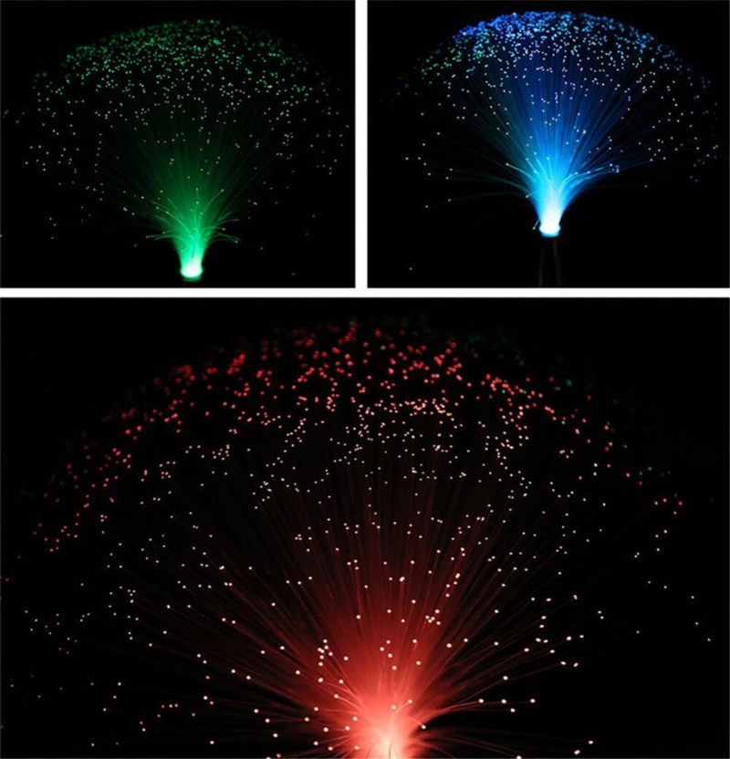 Višebojna Led Svjetiljka S Optičkim Vlaknima Svjetlo Za Unutarnje Uređenje Središnji Dio Blagdanska Za Vjenčanje Led Noćna