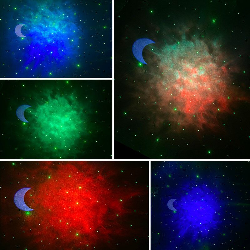 Zvjezdano Nebo Projektor Bluetooth Glazbeni Zvučnik Led Noćno Svjetlo Galaksija Maglica Ocean Zvijezda Mjesec Noćna Lampa