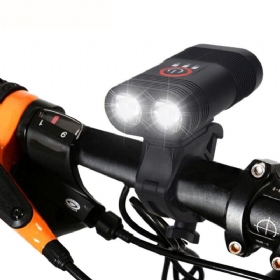 3000 Lm Dvostruko Led Punjivo Čeono Svjetlo Za Bicikl Lampa Za Tip-c + Prednje Za Rotirajuću Montažu