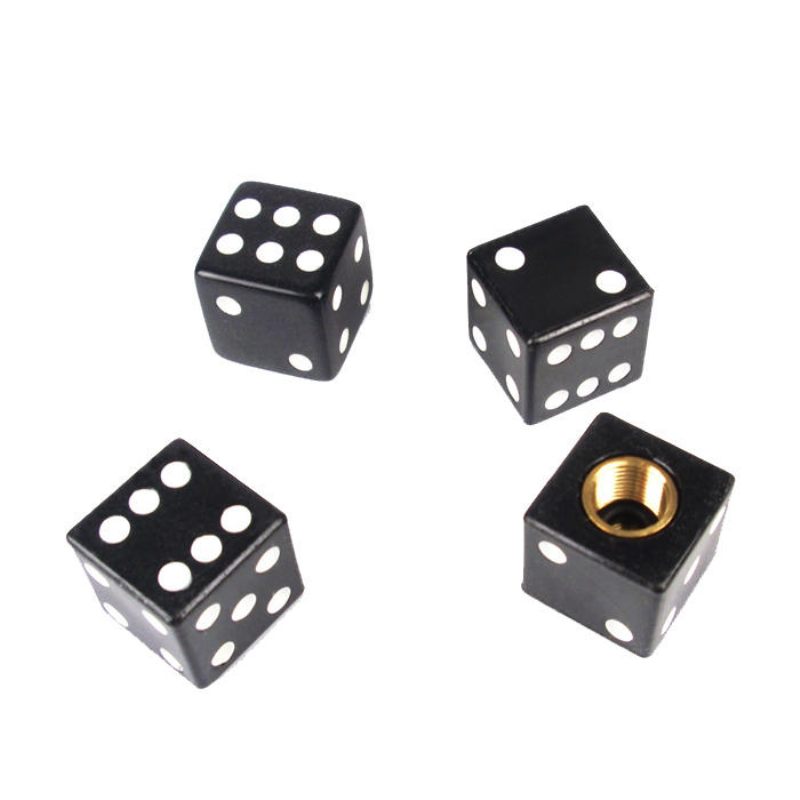 4pcs Dice Kape Ventila Crne Gume Zračnog Stabljike Prtljažnika Automobila Bicikla Felge Dodaci