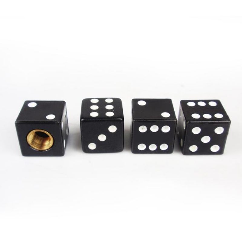 4pcs Dice Kape Ventila Crne Gume Zračnog Stabljike Prtljažnika Automobila Bicikla Felge Dodaci