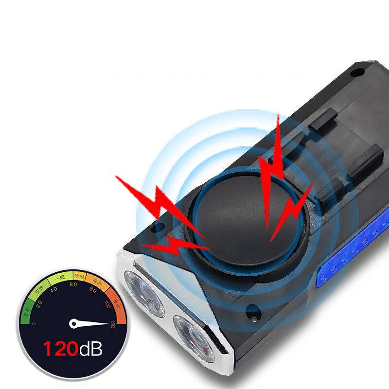 Bikight 2-u-1 400lm 2xt6 Svjetlo Za Bicikl 3 Načina Rada Podesivo Usb Punjenje Prednje Za 6 Truba Od 120 Db S Nosačem