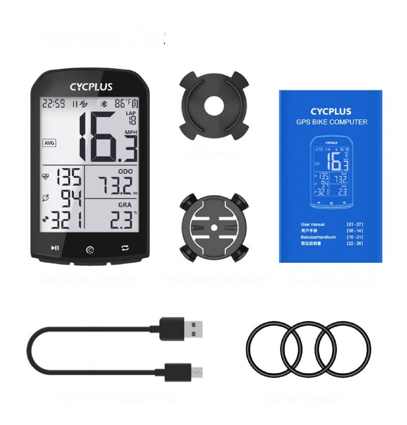 Cycplus M1 Gps Računalo Za Bicikle Bežično S Bluetooth 4.0 Ant+ Biciklistički Brzinomjer Vodootporni Lcd Pozadinsko Osvjetljenje Brojač Kilometara Štoperica Dodaci Za Za Mtb Cestovni Bicikl/gradski Bicikl