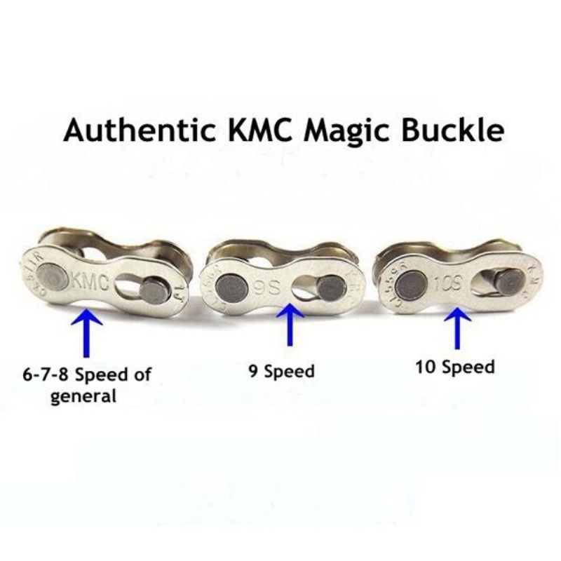 Dva Izdržljiva Srebrna Biciklistička Lanca Kmc Magic Buckle Of 6-7-8-9-10 Speed Button
