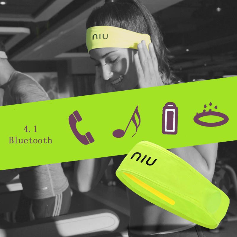 Niu Headbrand Znojnica Bluetooth 4.1 V Ugrađeni Mikrofon Pojas Za Vođenje Znoja Za Fitness