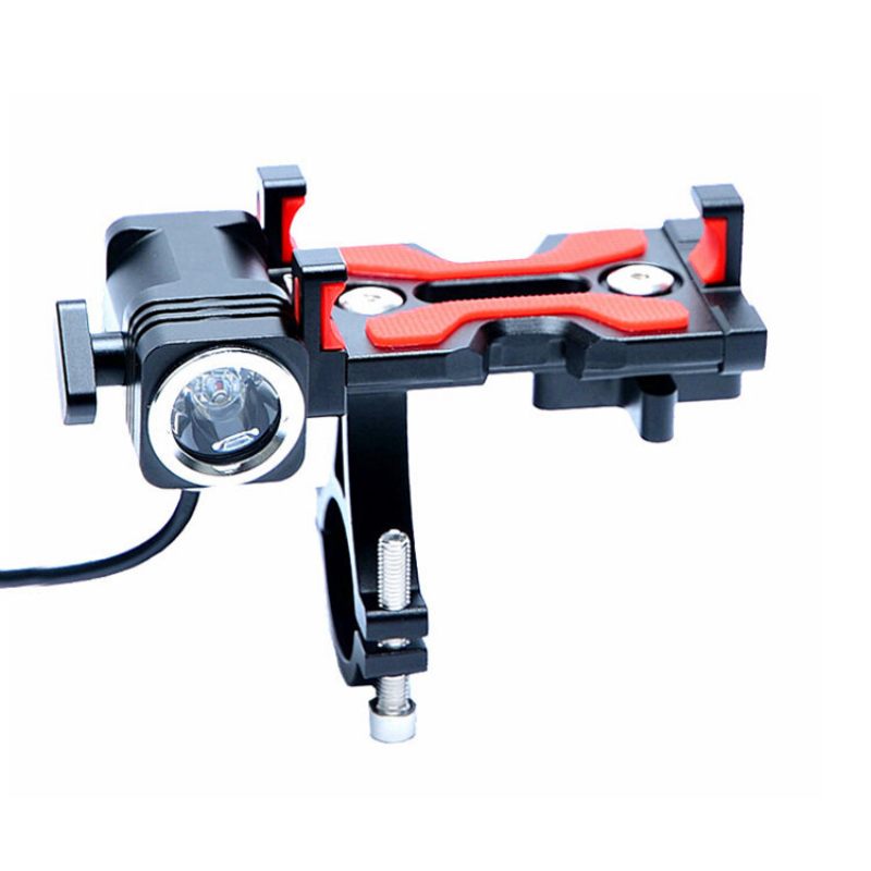 Promend Držač Za Telefon Od Aluminijske Legure S Prednjim Svjetlima Za Bicikl 4.5-6.4 Inča Stalak Za Telefonsku Kopču Za Biciklizam
