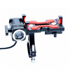 Promend Držač Za Telefon Od Aluminijske Legure S Prednjim Svjetlima Za Bicikl 4.5-6.4 Inča Stalak Za Telefonsku Kopču Za Biciklizam