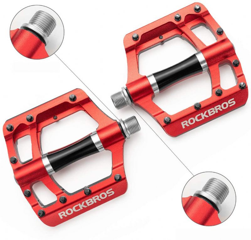 Rockbros Mtb Pedale Za Bicikle Ravne Aluminij 9/16" Neklizajući Zapečaćeni Ležaj 21 Kom Bitve Aluminijske Platforme Za Bicikl