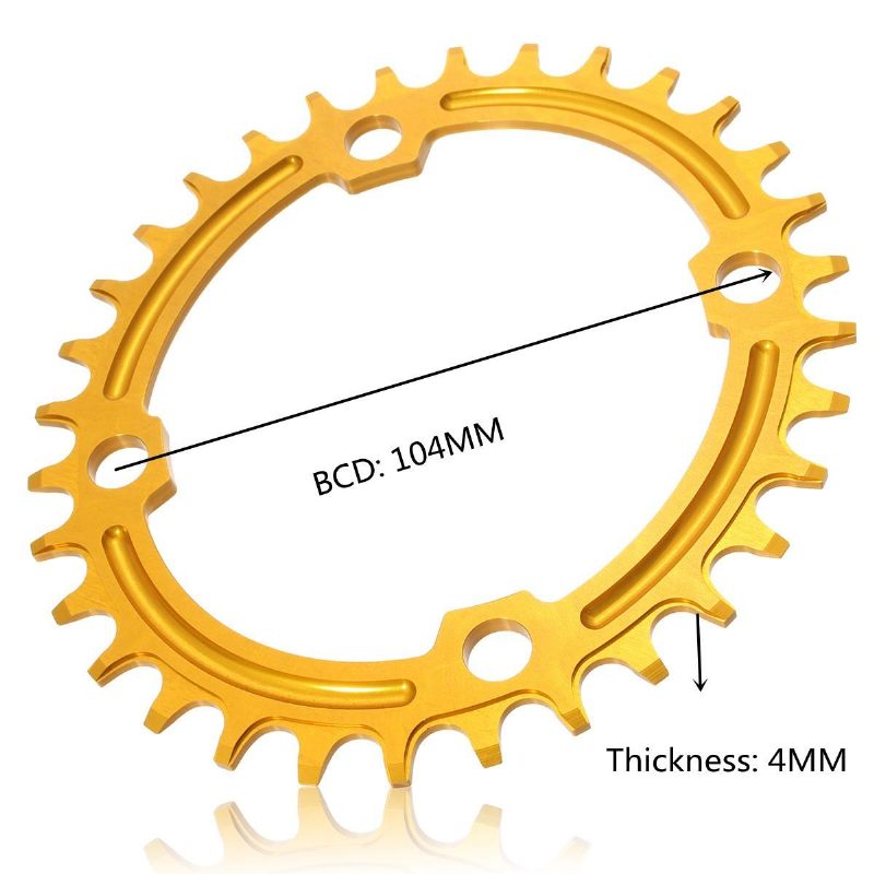 Snail 32t Ovalni Ddisc Lančanik Radilica Bicikla 104mm Bicikl S Jednim Zubom Pozitivno I Negativno